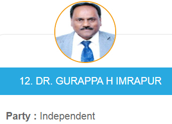 12. DR. ಗುರಪ್ಪ ಹೆಚ್ ಇಮ್ರಾಪುರ